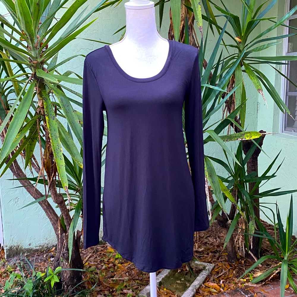 Long Sleeve Scoop Neck Flare Tshirt